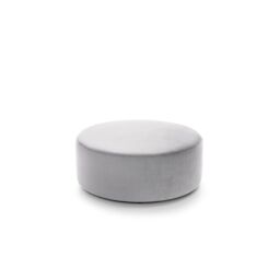 Abakus Direct Chicago Spill-Proof Velvet Large Swivel Footstool in Light Grey - thumbnail 2