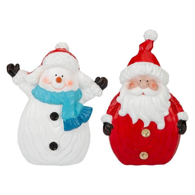 VFM e-Store Santa & Snowman Ornaments 16cm x 13cm 2 Pack - Size: 16 cm x 13 cm - image 1
