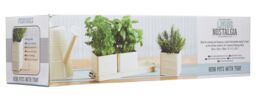 Living Nostalgia Antique Cream Herb Pots with Tray - thumbnail 6
