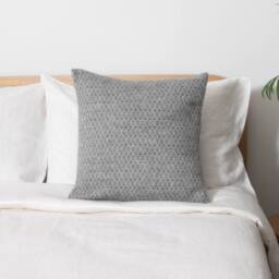 Native Natural Hoop Grey Wool Cushion 45x45cm - Size: 45 cm x 45 cm - thumbnail 2