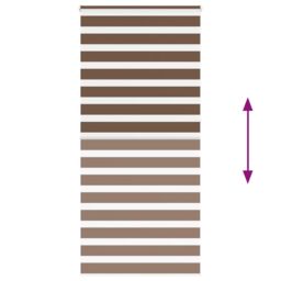 Berkfield Home Zebra Blind Brown 110x230 cm Fabric Width 105.9 cm Polyester - thumbnail 5