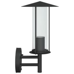 Berkfield Home Outdoor Wall Light Black Stainless Steel - thumbnail 5