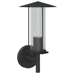 Berkfield Home Outdoor Wall Light Black Stainless Steel - thumbnail 2