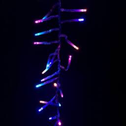 Samuel Alexander 960 LED 12m Premier Cluster Indoor Outdoor Multi Function Mains Operated Christmas Lights with Timer on Clear Cable in Rainbow - thumbnail 2