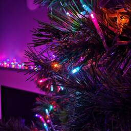Samuel Alexander 960 LED 12m Premier Cluster Indoor Outdoor Multi Function Mains Operated Christmas Lights with Timer on Clear Cable in Rainbow - thumbnail 3