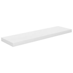 Berkfield Home Floating Wall Shelves 2 pcs High Gloss White 90x23.5x3.8 cm MDF - thumbnail 3
