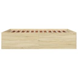 Berkfield Home Bed Frame without Mattress Sonoma Oak 150x200 cm King Size in Brown - thumbnail 5