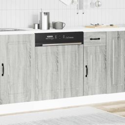 Berkfield Home Dishwasher Panel¬†Kalmar¬†Grey Sonoma 60x1.5x67 cm Engineered Wood in Grey - thumbnail 3