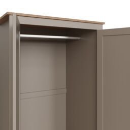GFW Lancaster 2 Door 2 Drawer Wardrobe in Grey - thumbnail 7