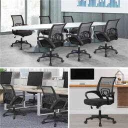 KORVIXA Home Office Chair Computer Desk Chair Swivel in Black - Size: 0.6m2 - thumbnail 4
