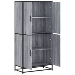 Berkfield Home Highboard Grey Sonoma 68x35x139 cm Engineered Wood - Size: 68 x 35 x 139 cm - thumbnail 7