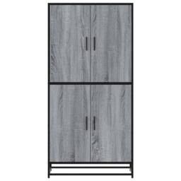 Berkfield Home Highboard Grey Sonoma 68x35x139 cm Engineered Wood - Size: 68 x 35 x 139 cm - thumbnail 4