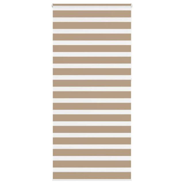 Berkfield Home Zebra Blind Sand Brown 100x230 cm Fabric Width 95.9 cm Polyester in Light Brown - image 1