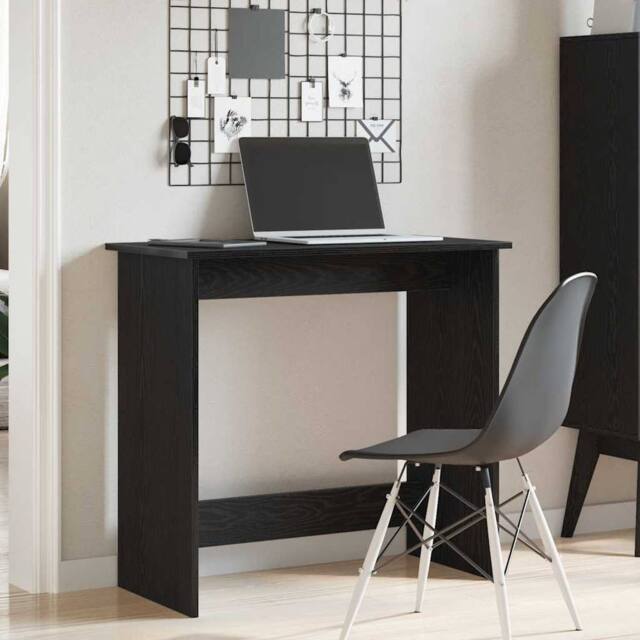 Berkfield Home Decorative Desk Black 80x40x75 cm Engineered Wood - Size: 80 x 40 x 75 cm - image 1