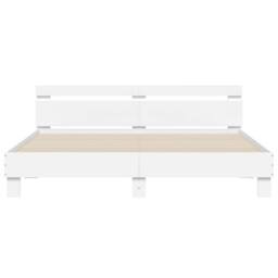 Berkfield Home Bed Frame with LED without Mattress White 160x200 cm - thumbnail 7