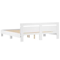 Berkfield Home Bed Frame with LED without Mattress White 160x200 cm - thumbnail 9