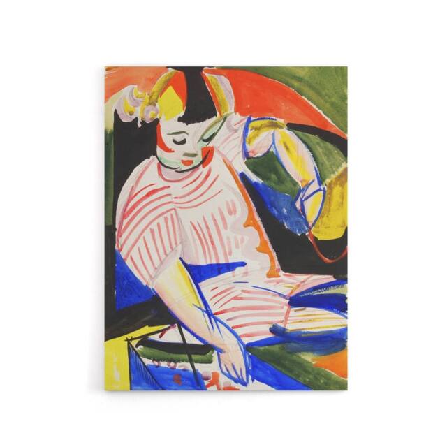 "Artery8 Child Colourful Painting Henry Lyman Sayen Canvas Wall Art Print - Size: W12"" x H16""" - image 1