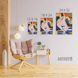 "Artery8 Child Colourful Painting Henry Lyman Sayen Canvas Wall Art Print - Size: W12"" x H16""" - thumbnail 4