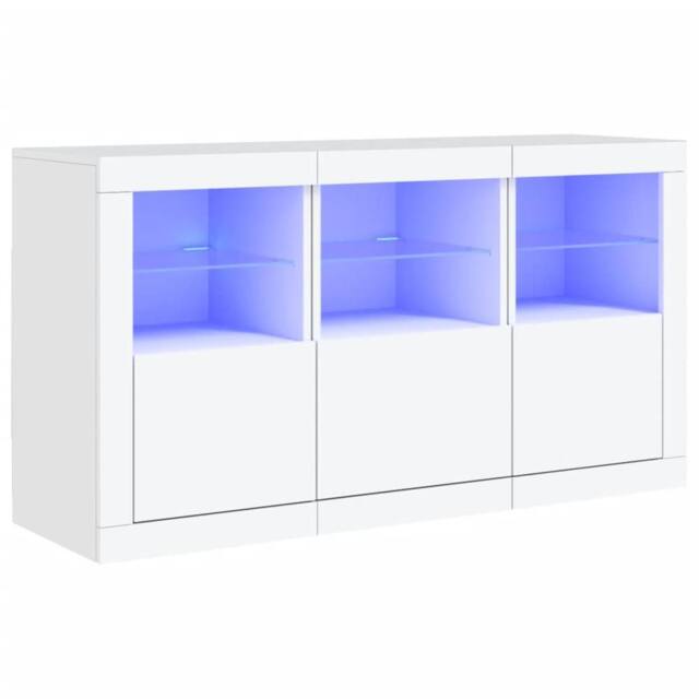 Berkfield Home Sideboard with LED Lights White 123x37x67 cm - Size: 123 x 37 x 67 cm - image 1