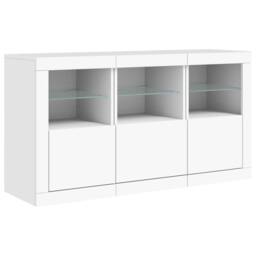 Berkfield Home Sideboard with LED Lights White 123x37x67 cm - Size: 123 x 37 x 67 cm - thumbnail 5