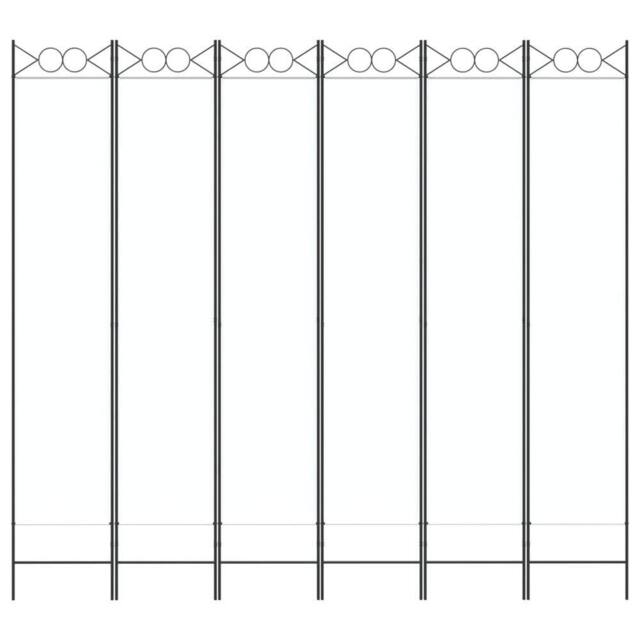 Berkfield Home Durable 6-Panel Room Divider White 240x220 cm Fabric - image 1