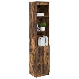 Berkfield Home Highboard Smoked Oak 37.5x35x180 cm Engineered Wood in Brown - thumbnail 4