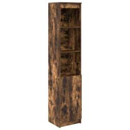 Berkfield Home Highboard Smoked Oak 37.5x35x180 cm Engineered Wood in Brown - thumbnail 3