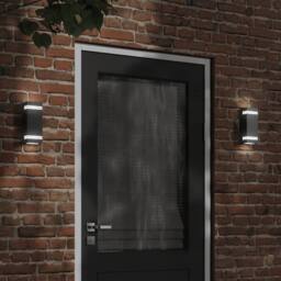 Berkfield Home Outdoor Wall Light Black Stainless Steel