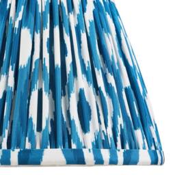 Netlighting Bibury Blue Table Lamp Blue Fabric Ikat Shade 20cm B22 - thumbnail 6