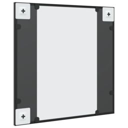 Berkfield Home Wall Mirror Black 50x50 cm Square Iron - thumbnail 5