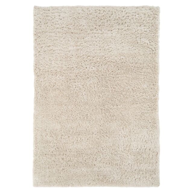 Kukoon Soft Fluffy Thick Pile Shaggy Area Rug, Living Room Bedroom Carpet Runner in Ecru - Size: 200 cm x 290 cm