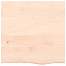 Berkfield Home Table Top 60x60x(2-4) cm Untreated Solid Wood Oak in Light Oak - thumbnail 3