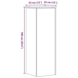 Berkfield Home Plant Stand White 33x33x100 cm Engineered Wood - Size: 33 x 33 x 100 cm - thumbnail 9
