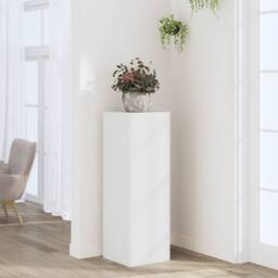 Berkfield Home Plant Stand White 33x33x100 cm Engineered Wood - Size: 33 x 33 x 100 cm - thumbnail 2