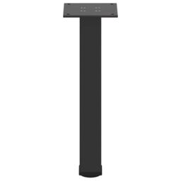Berkfield Home Coffee Table Legs 4 pcs Black 42-44 cm Steel - thumbnail 6
