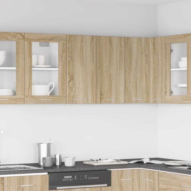 Berkfield Home Hanging Cabinet Lyon Sonoma Oak 60x31x60 cm Engineered Wood in Brown - Size: 60 x 31 x 60 cm - image 1