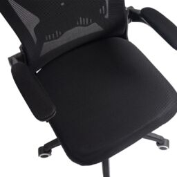 EONLION Adjustable Swivel Desk Chair, Flip-Up Armrest Study Chair in Black - thumbnail 4