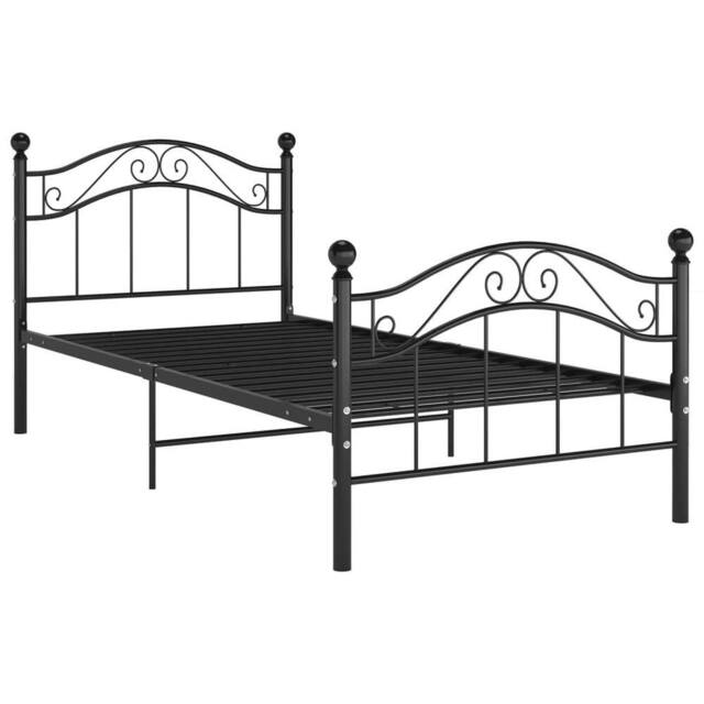 Berkfield Home Bed Frame Black Metal 90x200 cm - image 1