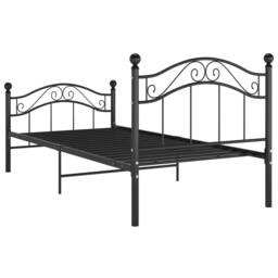 Berkfield Home Bed Frame Black Metal 90x200 cm - thumbnail 5