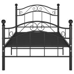 Berkfield Home Bed Frame Black Metal 90x200 cm - thumbnail 3