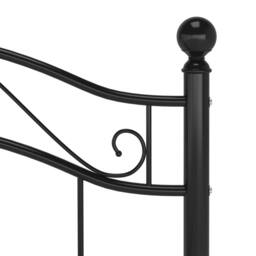 Berkfield Home Bed Frame Black Metal 90x200 cm - thumbnail 6