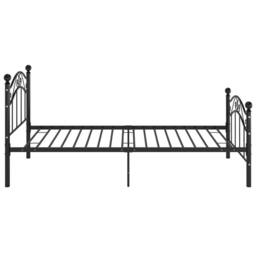 Berkfield Home Bed Frame Black Metal 90x200 cm - thumbnail 4