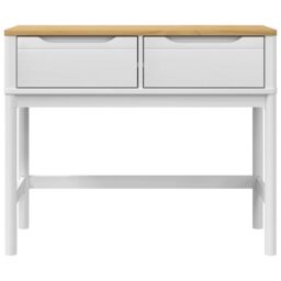 Berkfield Home Console Table FLORO White 89.5x36.5x73 cm Solid Wood Pine - thumbnail 5