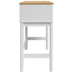 Berkfield Home Console Table FLORO White 89.5x36.5x73 cm Solid Wood Pine - thumbnail 6