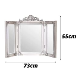 Marco Paul Silver Dressing Table Mirror Vanity Mirror Dressing Table Mirror - thumbnail 6
