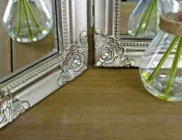 Marco Paul Silver Dressing Table Mirror Vanity Mirror Dressing Table Mirror - thumbnail 4