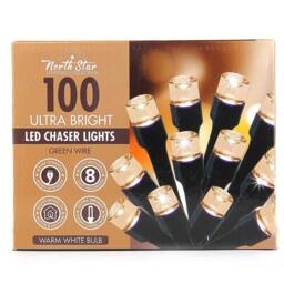 Voltico 100 LED Chaser Lights - Green Wire in Black - Size: 100 cm diameter - thumbnail 8