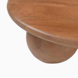 FurnitureboxUK Olympus Round Wood Sphere Leg Coffee Table in Walnut - thumbnail 8