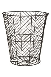 Orsina Stylish Black Powder Coat Storage Basket, Functional Storage Basket For Kitchen, Durable Decorative Basket