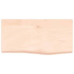Berkfield Home Wall Shelf 60x30x(2-6) cm Untreated Solid Wood Oak in Light Tan - thumbnail 3